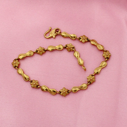 22k Gold Bracelet ladis chain handmade bracelet women ladis bracelet, dainty link chain bracelet