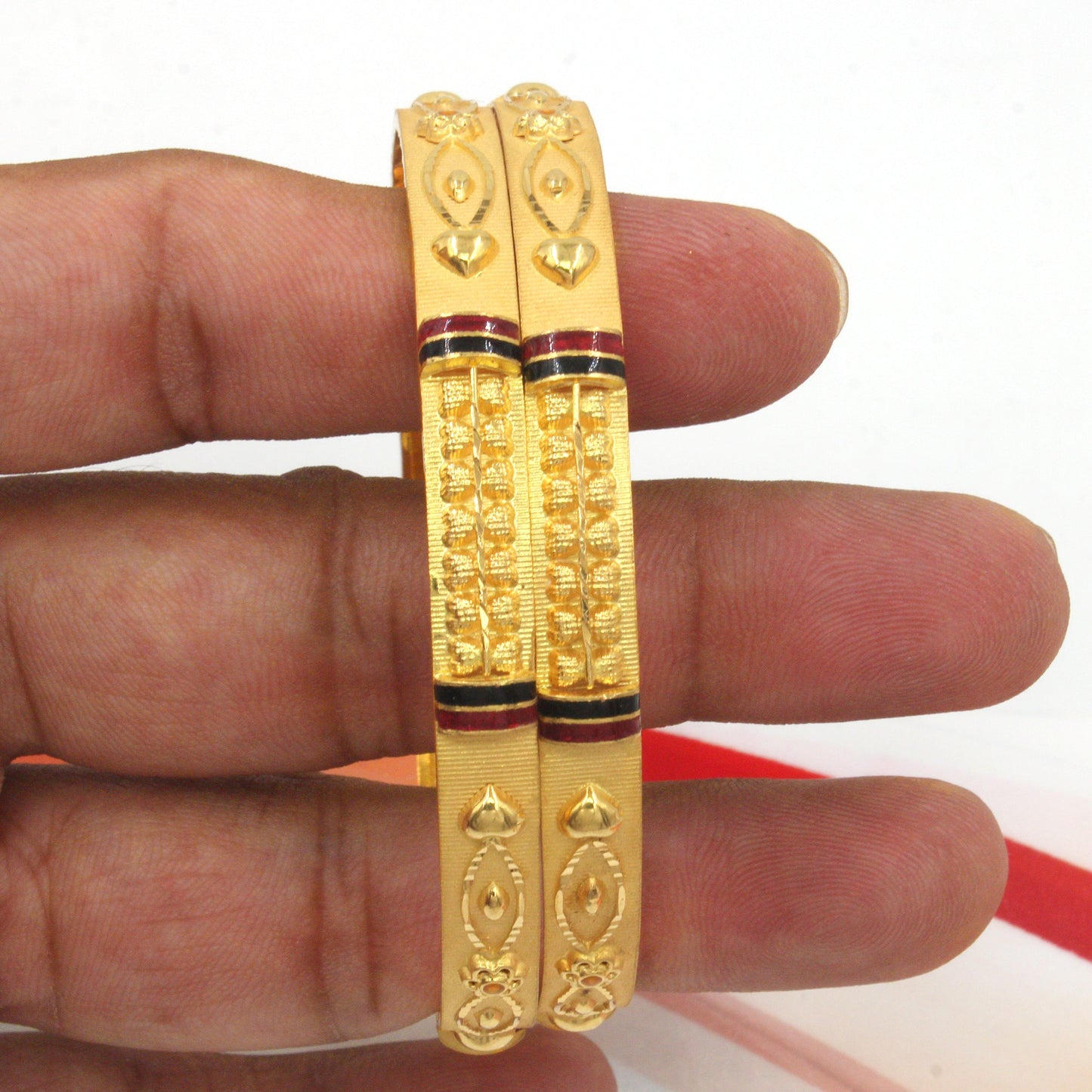 22k yellow gold handmade traditional indian bangle bracelet kada pair jewelry , indian gold churi, women bracelet bangle,