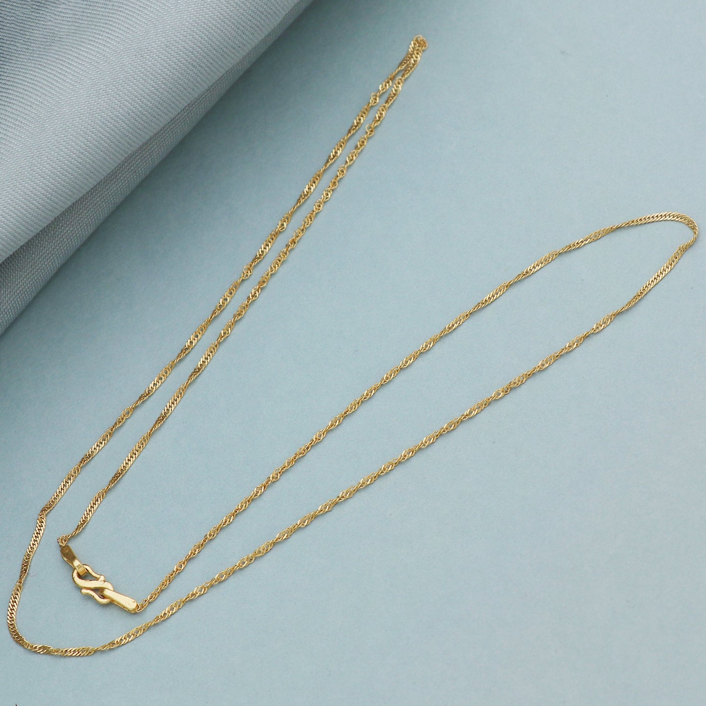 22k Yellow Gold Chain Necklace Gift , all sizes, 22k karat 22kt 22ct Indian Gold Handmade chain necklace Jewelry for gift,