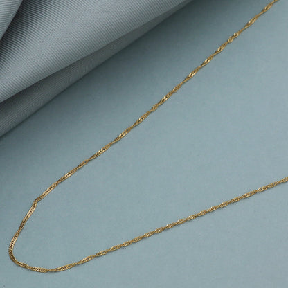 22k Yellow Gold Chain Necklace Gift , all sizes, 22k karat 22kt 22ct Indian Gold Handmade chain necklace Jewelry for gift,